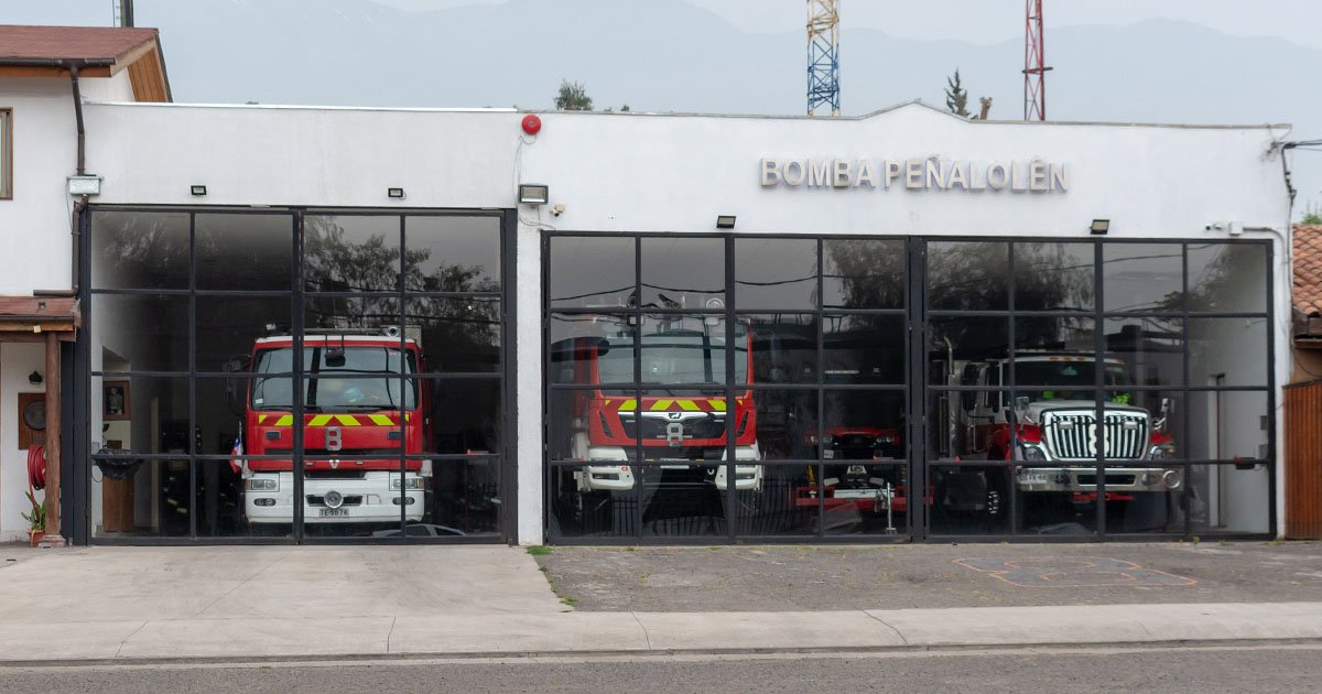 Bomberos en Peñalolén